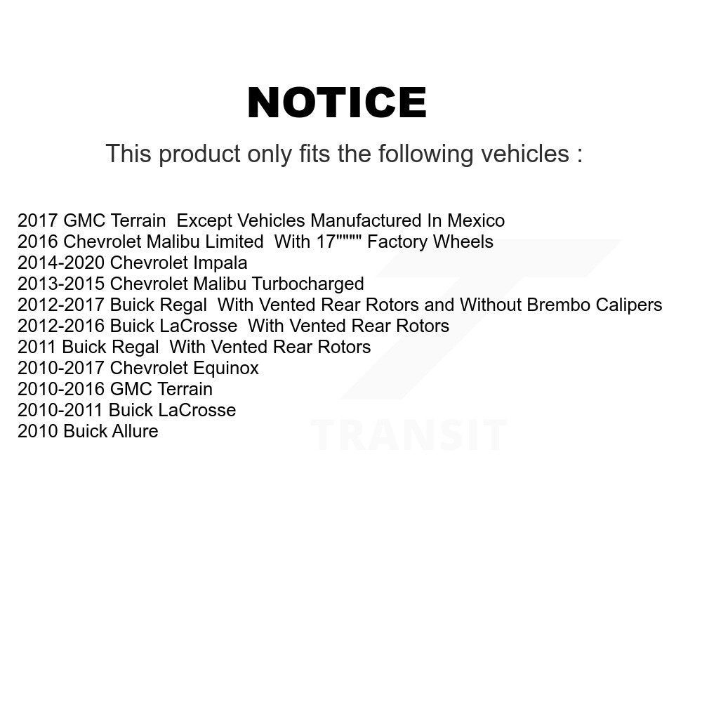 [Avant] Kit de disque (percé rainuré revêtu) et plaquette (céramique) de frein pour Chevrolet Equinox GMC Terrain Malibu Buick Impala LaCrosse Regal Limited Allure KDC-100088