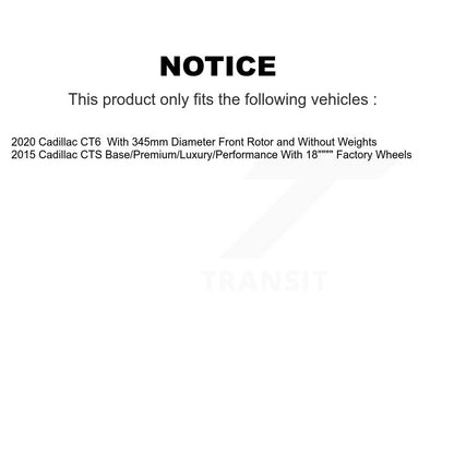 [Avant] Kit de disque (percé rainuré revêtu) et plaquette (céramique) de frein pour Cadillac CTS CT6 Chevrolet Camaro KDC-100102