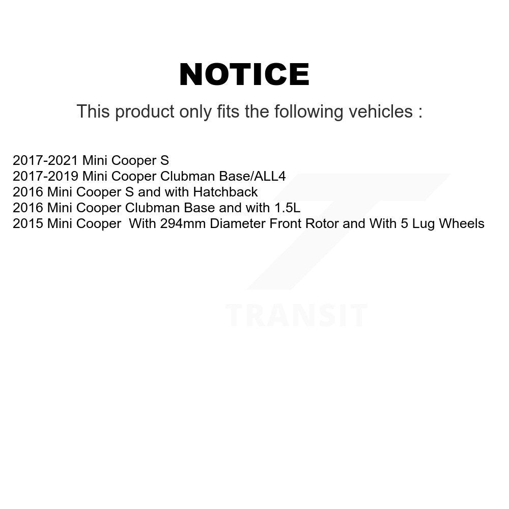 [Avant] Kit de disque (percé rainuré revêtu) et plaquette (céramique) de frein pour Mini Cooper Clubman KDC-100119