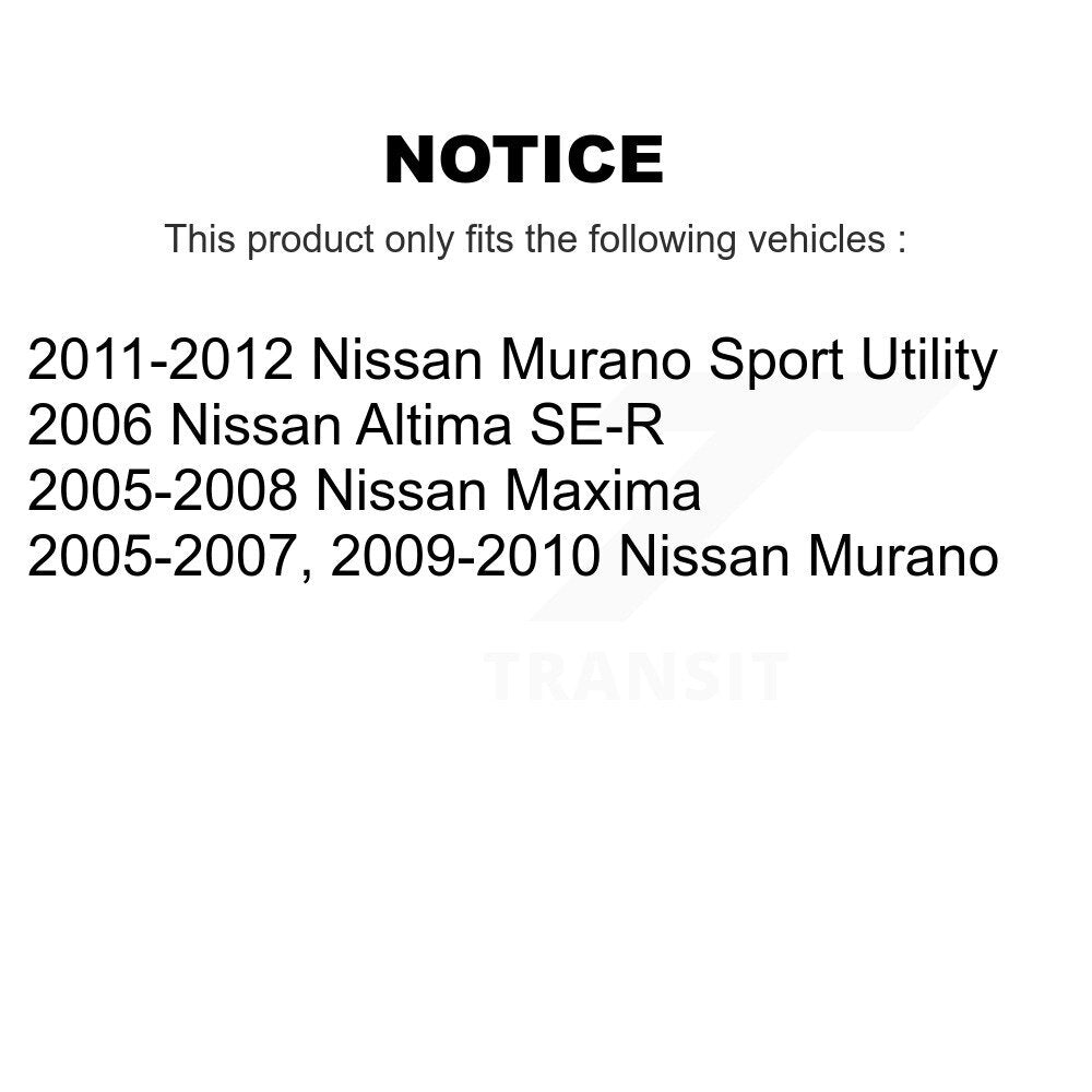 [Avant] Kit de disque (percé rainuré revêtu) et plaquette (céramique) de frein pour Nissan Murano Altima Maxima KDC-100169