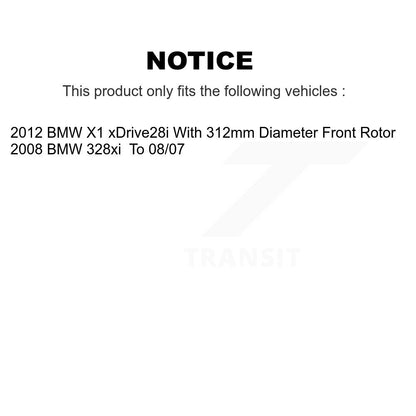 [Avant] Kit de disque (percé rainuré revêtu) et plaquette (céramique) de frein pour 2008 BMW 328xi To 08 07 KDC-100203
