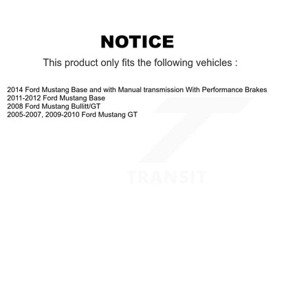 [Avant] Kit de disque (percé rainuré revêtu) et plaquette (céramique) de frein pour Ford Mustang KDC-100206