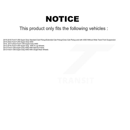 [Avant] Kit de disque (percé rainuré revêtu) et plaquette (céramique) de frein pour Ford F-250 Super Duty F-350 F-450 KDC-100245