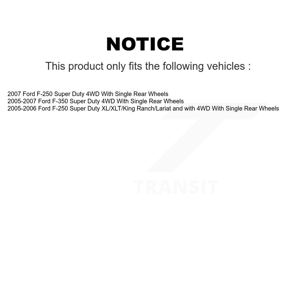 [Avant + Arrière] Kit de disque (percé rainuré revêtu) et plaquette (céramique) de frein pour Ford F-250 Super Duty F-350 KDC-100294