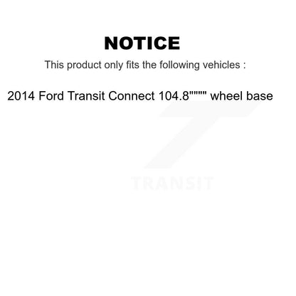 [Avant + Arrière] Kit de disque (percé rainuré revêtu) et plaquette (céramique) de frein pour 2014 Ford Connect 104.8" wheel base KDC-100323