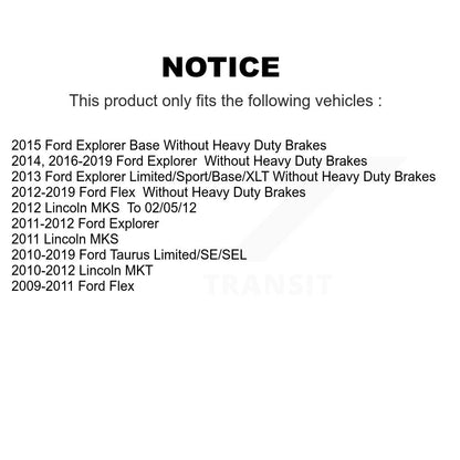 [Avant + Arrière] Kit de disque (percé rainuré revêtu) et plaquette (céramique) de frein pour Ford Explorer Taurus Flex Lincoln MKT MKS KDC-100328