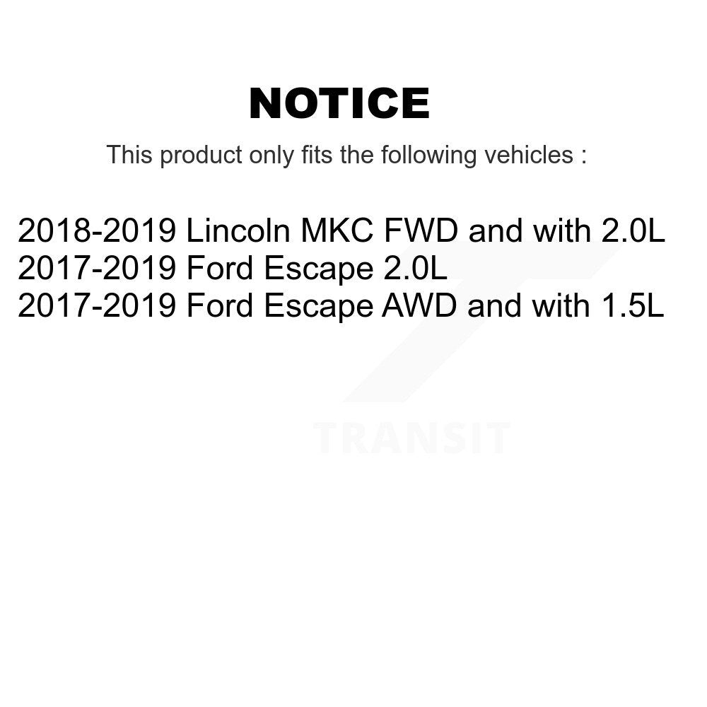 [Avant + Arrière] Kit de disque (percé rainuré revêtu) et plaquette (céramique) de frein pour Ford Escape Lincoln MKC KDC-100352