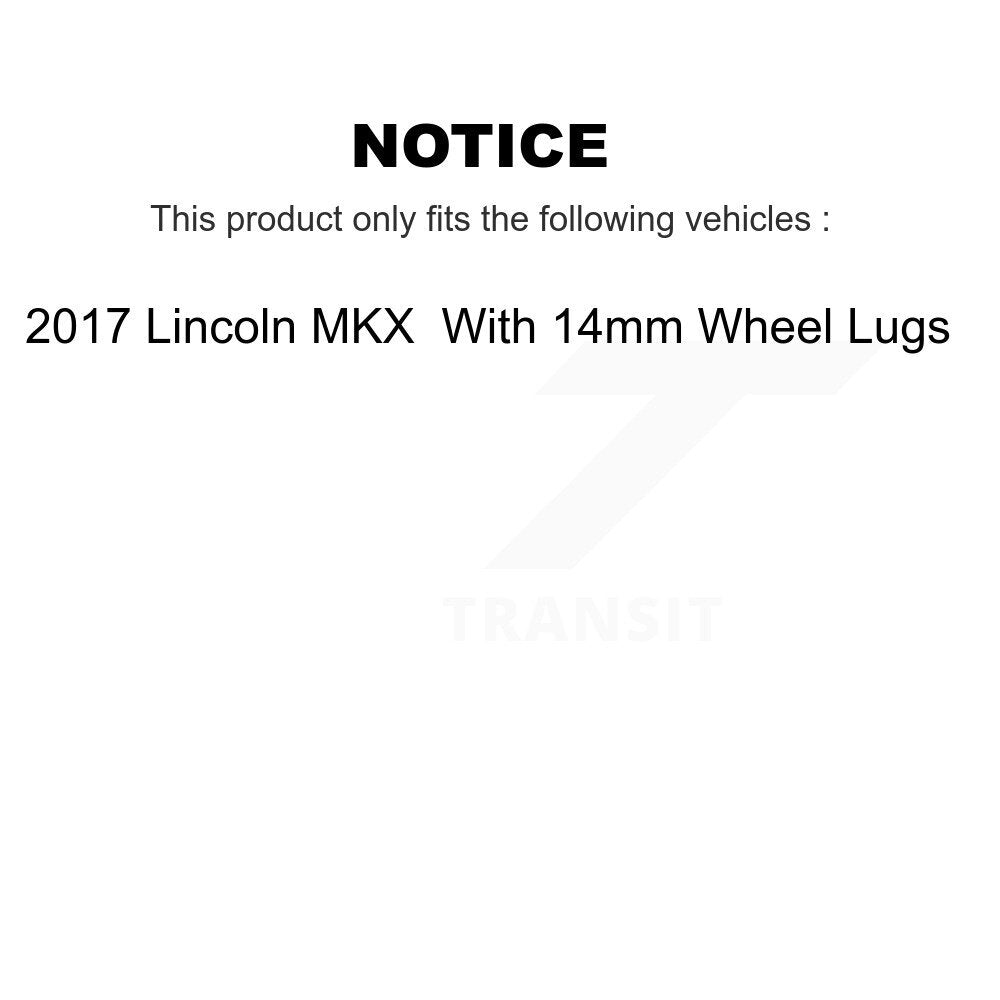 [Avant + Arrière] Kit de disque (percé rainuré revêtu) et plaquette (céramique) de frein pour 2017 Lincoln MKX avec 14mm Wheel Lugs KDC-100353