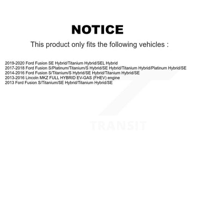 [Avant + Arrière] Kit de disque (percé rainuré revêtu) et plaquette (céramique) de frein pour Ford Fusion Lincoln MKZ KDC-100355