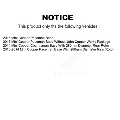 [Avant + Arrière] Kit de disque (percé rainuré revêtu) et plaquette (céramique) de frein pour Mini Cooper Countryman Paceman Base KDC-100372