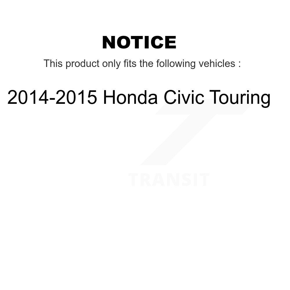 [Avant + Arrière] Kit de disque (percé rainuré revêtu) et plaquette (céramique) de frein pour 2014-2015 Honda Civic Touring KDC-100416
