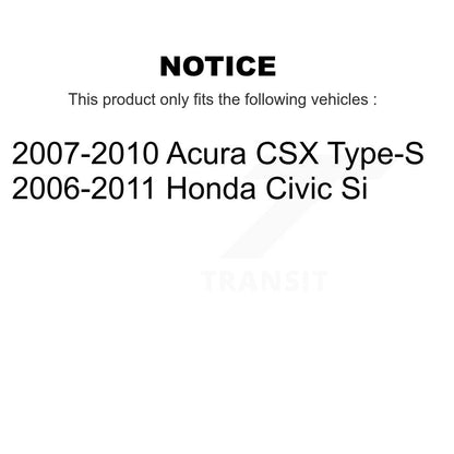 [Avant + Arrière] Kit de disque (percé rainuré revêtu) et plaquette (céramique) de frein pour Honda Civic Acura CSX KDC-100420