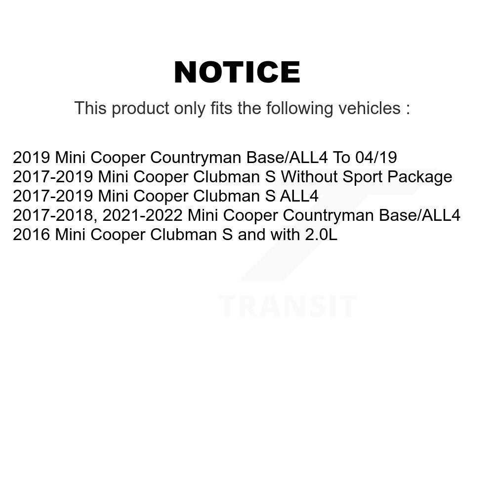 [Avant et Arrière] Disque et plaquette de frein pour Mini Cooper Countryman Clubman KDC-100497