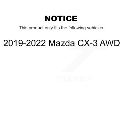 [Avant + Arrière] Kit de disque (percé rainuré revêtu) et plaquette (céramique) de frein pour 2019-2021 Mazda CX-3 AWD KDC-100504