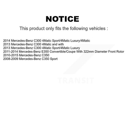 [Avant + Arrière] Kit de disque (percé rainuré revêtu) et plaquette (céramique) de frein pour Mercedes-Benz E350 C300 C350 KDC-100507