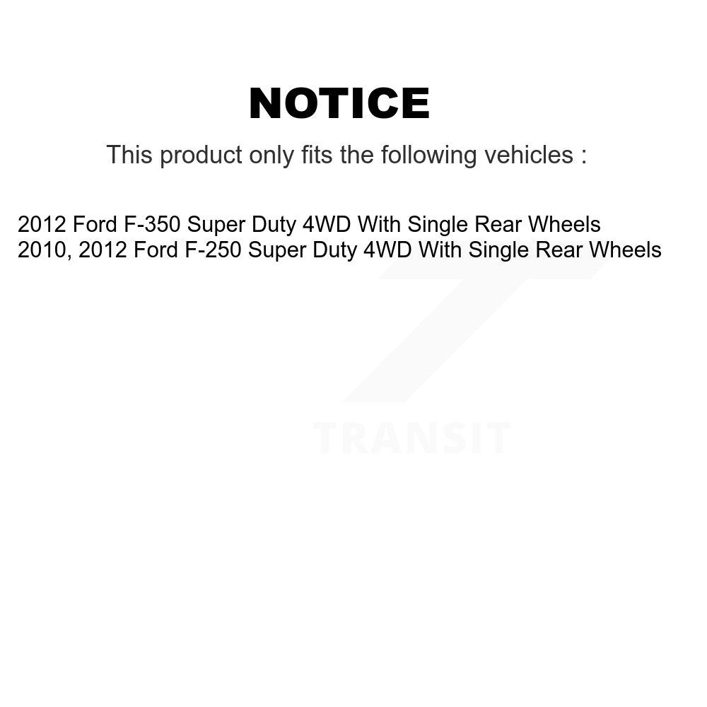 [Avant + Arrière] Kit de disque (percé rainuré revêtu) et plaquette (céramique) de frein pour Ford F-250 Super Duty F-350 avec Single Wheels 4WD KDC-100530