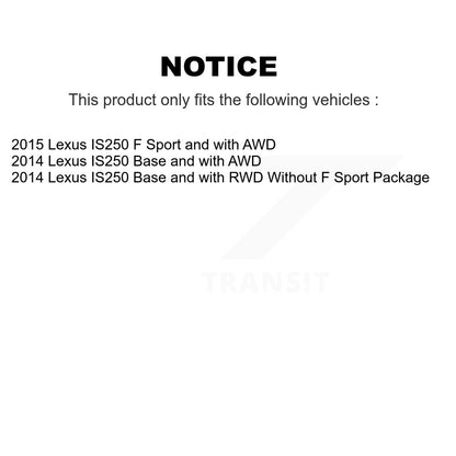 [Avant + Arrière] Kit de disque (percé rainuré revêtu) et plaquette (céramique) de frein pour Lexus IS250 KDC-100564