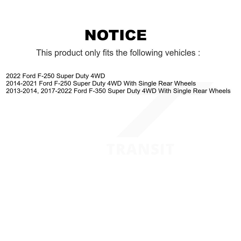 [Avant + Arrière] Kit de disque (percé rainuré revêtu) et plaquette (céramique) de frein pour Ford F-250 Super Duty F-350 4WD KDC-100568