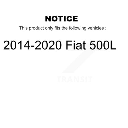 [Avant + Arrière] Kit de disque (percé rainuré revêtu) et plaquette (céramique) de frein pour 2014-2020 Fiat 500L KDC-100609