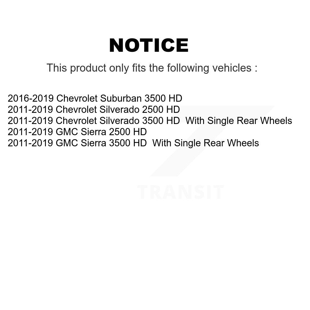 [Avant + Arrière] Kit de disque (percé rainuré revêtu) et plaquette (céramique) de frein pour Chevrolet Silverado 2500 HD GMC Sierra 3500 Suburban KDC-100667
