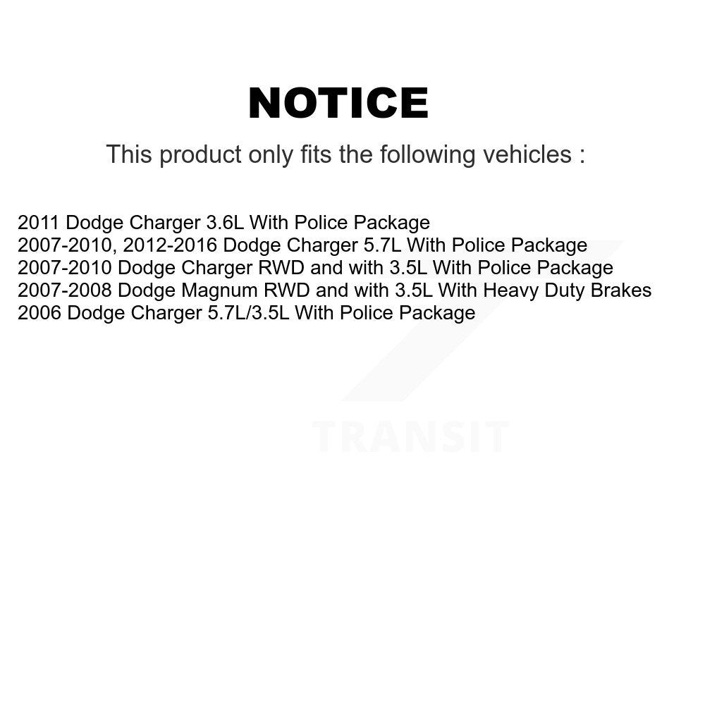 [Arrière] Kit de disque (percé rainuré revêtu) et plaquette (céramique) de frein pour Dodge Charger Magnum KDC-100723