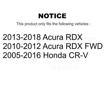 [Arrière] Kit de disque (percé rainuré revêtu) et plaquette (céramique) de frein pour Honda CR-V Acura RDX KDC-100781