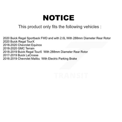 [Arrière] Kit de disque (percé rainuré revêtu) et plaquette (céramique) de frein pour Chevrolet Equinox Malibu GMC Terrain Buick LaCrosse Regal TourX KDC-100793