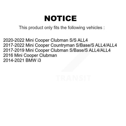 [Arrière] Disque et plaquette de frein pour Mini Cooper Countryman Clubman BMW i3 i3s KDC-100827