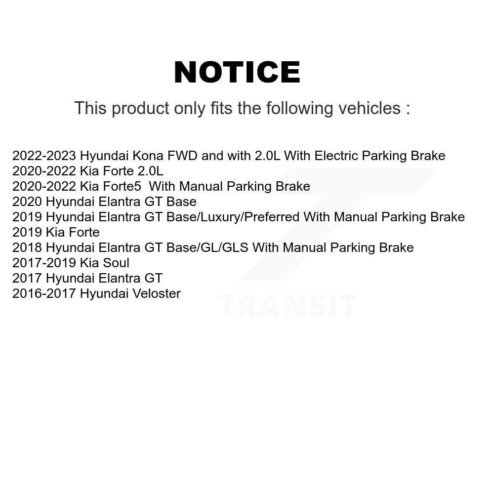 [Arrière] Kit de disque (percé rainuré revêtu) et plaquette (céramique) de frein pour Kia Soul Forte Hyundai Veloster Elantra GT Kona Forte5 KDC-100900
