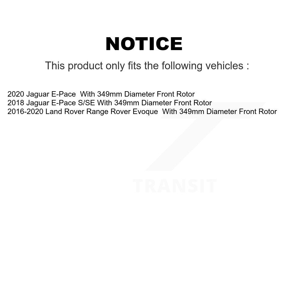 [Avant] Disque et plaquette de frein pour Land Rover Range Evoque Jaguar E-Pace KDC-101140