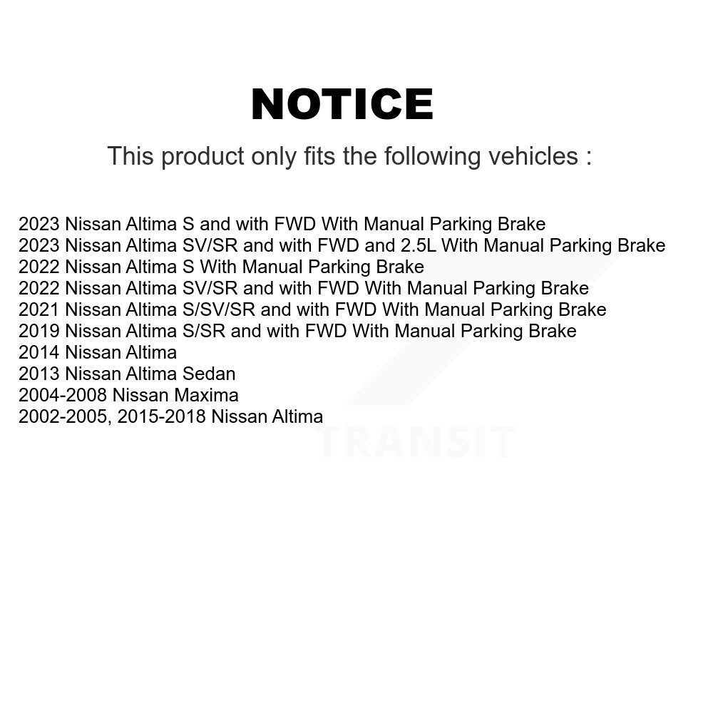 [Arrière] Disque et plaquette de frein pour Nissan KDC-101616