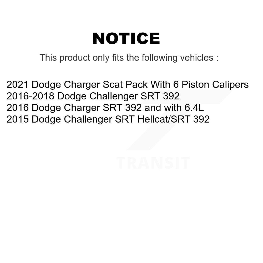 [Avant et Arrière] Disque et plaquette de frein pour Dodge Challenger Charger KDC-101671