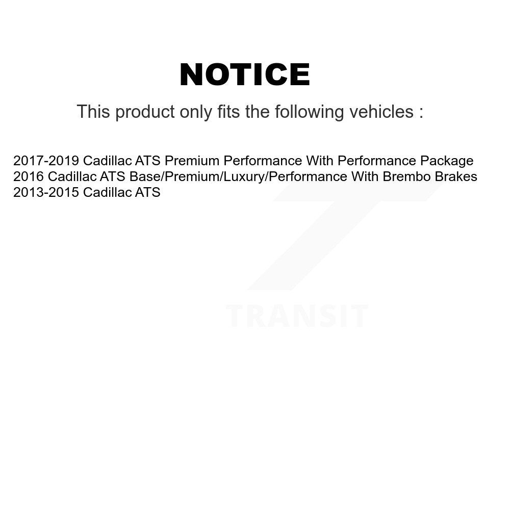 [Arrière] Disque et plaquette de frein pour Cadillac ATS KDC-101931