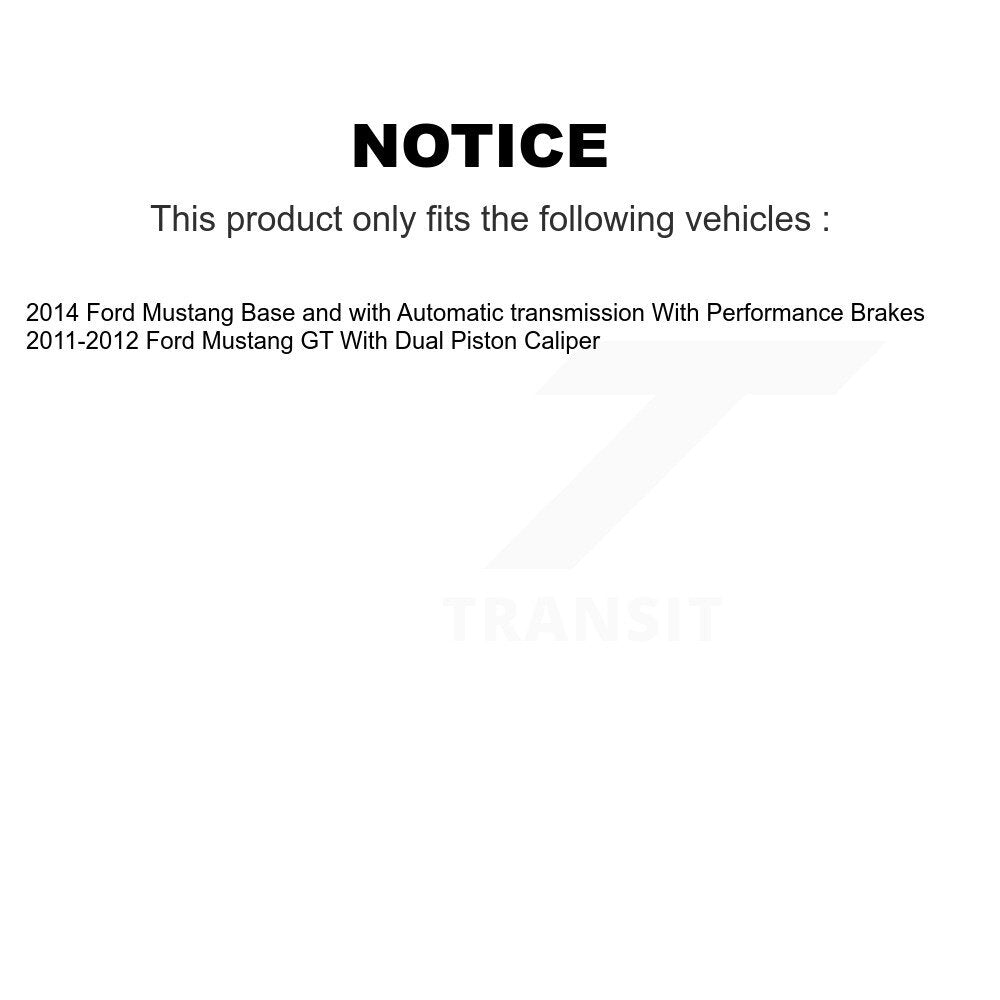 [Avant + Arrière] Kit de disque (percé rainuré revêtu) et plaquette (semi-métallique) de frein pour Ford Mustang KDF-100228
