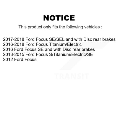 [Avant + Arrière] Kit de disque (percé rainuré revêtu) et plaquette (semi-métallique) de frein pour Ford Focus KDF-100229