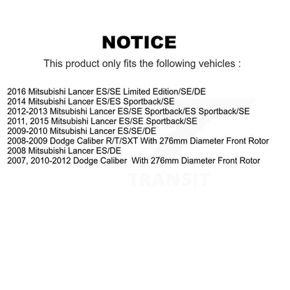 [Avant + Arrière] Kit de disque (percé rainuré revêtu) et plaquette (semi-métallique) de frein pour Mitsubishi Lancer KDF-100251