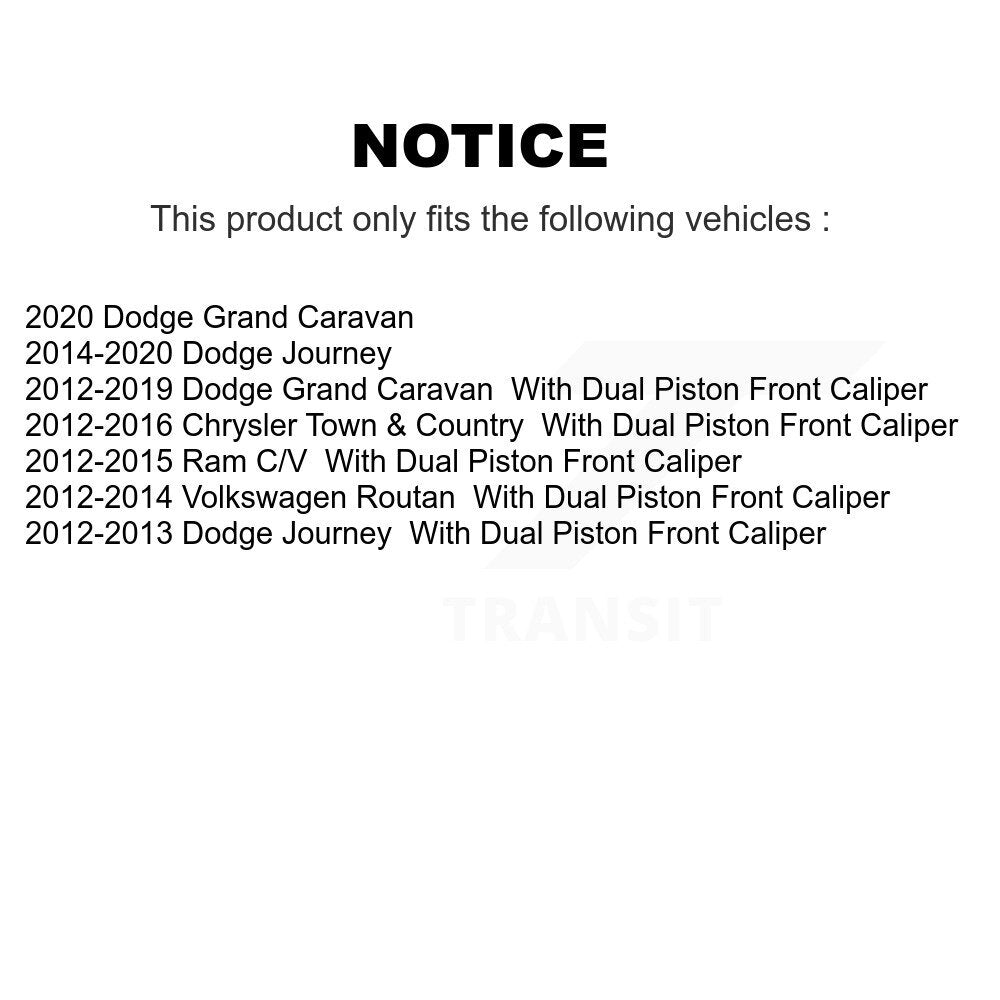 [Avant + Arrière] Kit de disque (percé rainuré revêtu) et plaquette (semi-métallique) de frein pour Dodge Grand Caravan Journey Chrysler Town & Country Ram C/V Volkswagen Routan KDF-100263