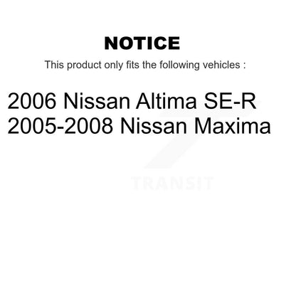 [Avant + Arrière] Kit de disque (percé rainuré revêtu) et plaquette (semi-métallique) de frein pour Nissan Altima Maxima KDF-100278