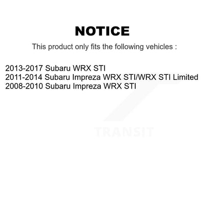[Avant + Arrière] Kit de disque (percé rainuré revêtu) et plaquette (semi-métallique) de frein pour Subaru Impreza WRX STI KDF-100283