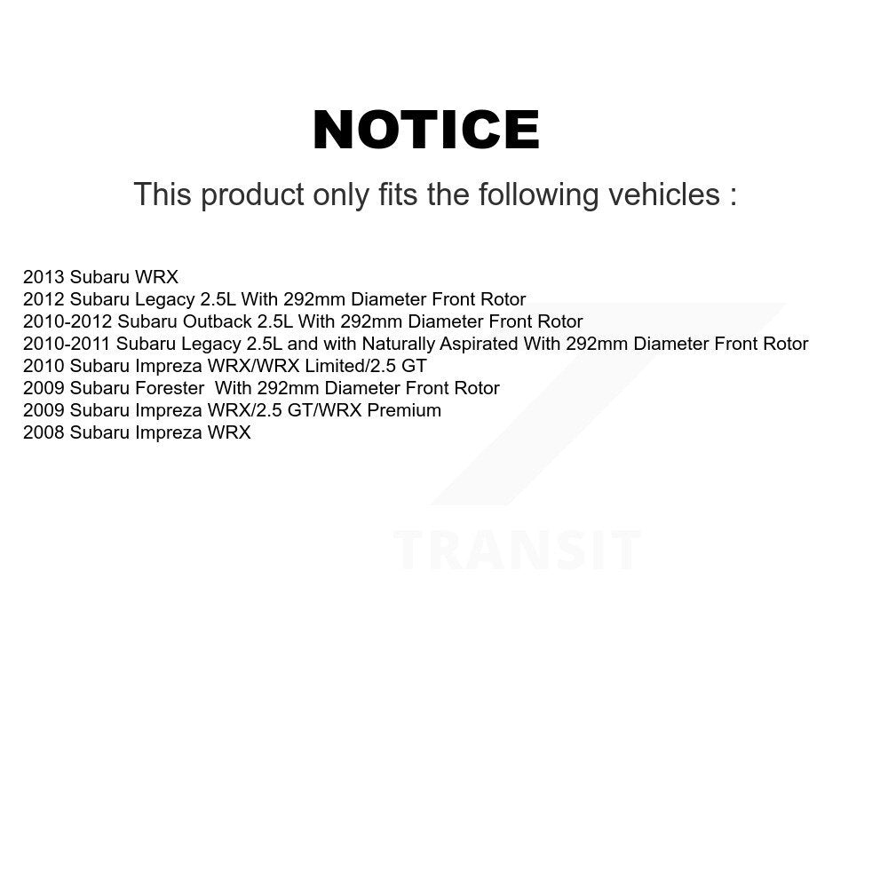 [Avant + Arrière] Kit de disque (percé rainuré revêtu) et plaquette (semi-métallique) de frein pour Subaru Outback Forester Impreza Legacy KDF-100288