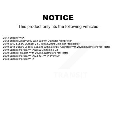[Avant + Arrière] Kit de disque (percé rainuré revêtu) et plaquette (semi-métallique) de frein pour Subaru Outback Forester Impreza Legacy KDF-100288