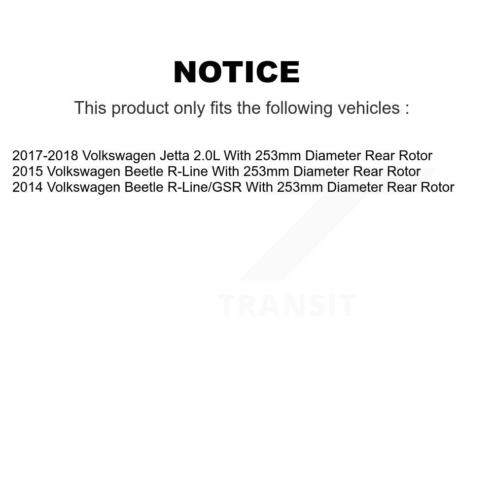 [Avant + Arrière] Kit de disque (percé rainuré revêtu) et plaquette (semi-métallique) de frein pour Volkswagen Jetta Beetle KDF-100295