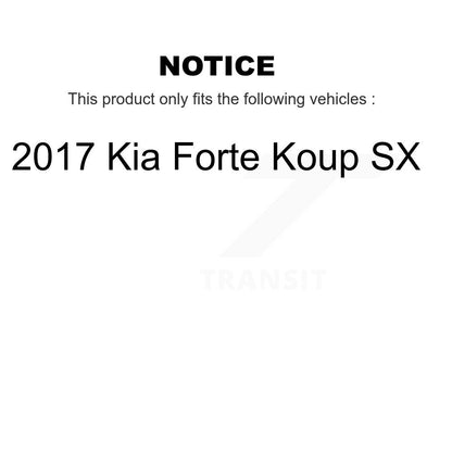 [Avant + Arrière] Kit de disque (percé rainuré revêtu) et plaquette (semi-métallique) de frein pour 2017 Kia Forte Koup SX KDF-100306