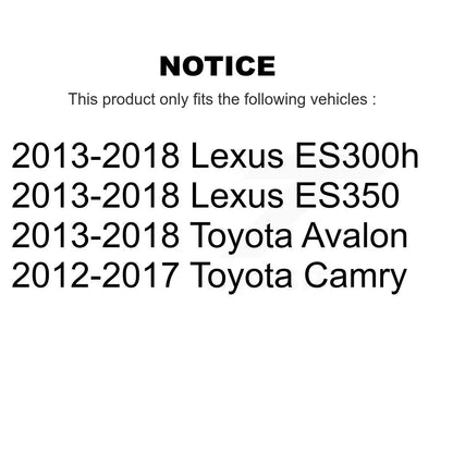[Avant + Arrière] Kit de disque (percé rainuré revêtu) et plaquette (semi-métallique) de frein pour Toyota Camry Lexus ES350 Avalon ES300h KDF-100310