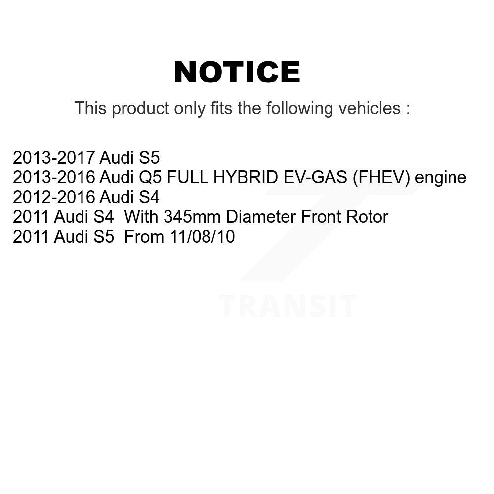 [Avant + Arrière] Kit de disque (percé rainuré revêtu) et plaquette (semi-métallique) de frein pour Audi Q5 S5 KDF-100347