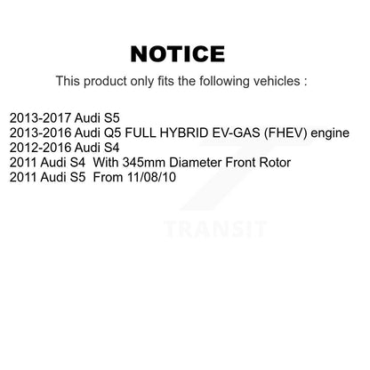 [Avant + Arrière] Kit de disque (percé rainuré revêtu) et plaquette (semi-métallique) de frein pour Audi Q5 S5 KDF-100347