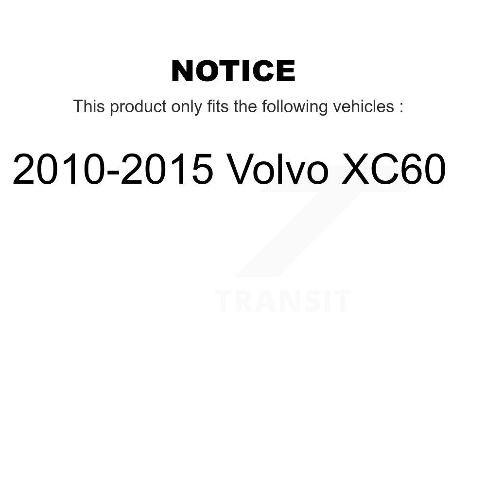 [Avant + Arrière] Kit de disque (percé rainuré revêtu) et plaquette (semi-métallique) de frein pour 2010-2015 Volvo XC60 KDF-100353