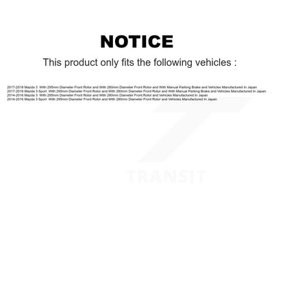[Avant + Arrière] Kit de disque (percé rainuré revêtu) et plaquette (semi-métallique) de frein pour Mazda 3 Sport 2.5L KDF-100391