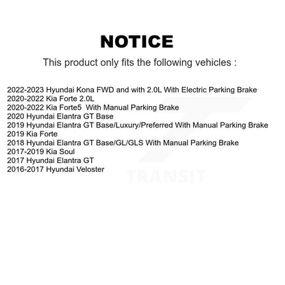 [Arrière] Kit de disque (percé rainuré revêtu) et plaquette (semi-métallique) de frein pour Kia Soul Forte Hyundai Veloster Elantra GT Kona Forte5 KDF-100525