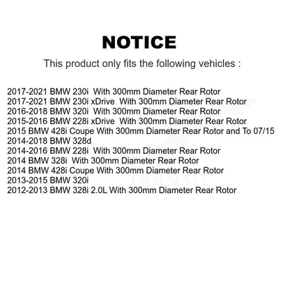 [Arrière] Kit de disque (percé rainuré revêtu) et plaquette (semi-métallique) de frein pour BMW 328i 320i 428i 228i 230i 328d xDrive KDF-100544